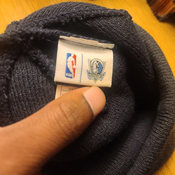 Dallas Mavericks Cuffed Winter Beanie Hat | Adidas | Mavs Logo | Knit Cap | Blue - Picture 3 of 4